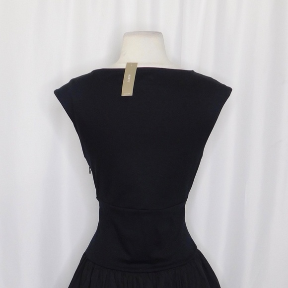 NWT!! J. CREW Bubble-Hem Mixy Dress Solid Black Mini Poplin Bubble Hem Small - Picture 10 of 16